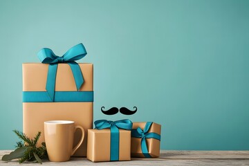 Mustache mug and gifts for Father's Day.