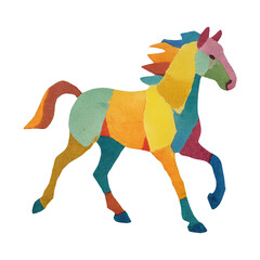Obraz premium PNG Colorful abstract horse illustration