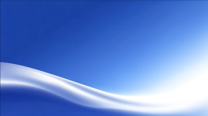 Obraz premium Serene Abstract Wave Design with Blue Gradient and Soft Curves for Backgrounds and Visual Projects