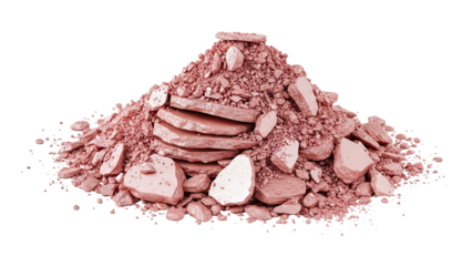 Crushed Pink Powder Makeup Pile