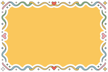 Colorful border frame design Vector, illustration