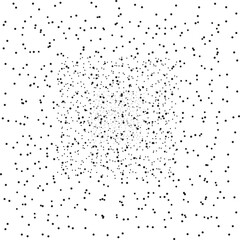 A texture in the form of a cluster of dots that become concentrated, increasing in density, closer to the center.