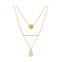 PNG Elegant layered gold necklace