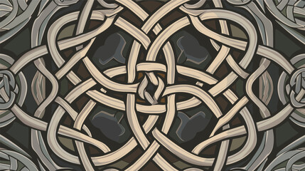 Celtic knot mandala with endless loops sacred geometric design