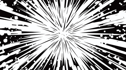 Circular fireworks pattern black silhouette, festive celebration illustration