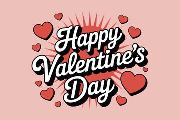 Fototapeta premium Happy valentine's day Vector, illustration