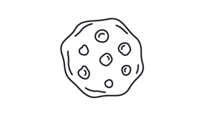Vector cookie linear icon symbol outline design