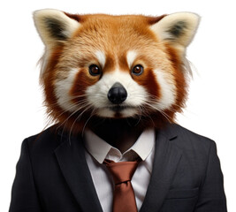 Fototapeta premium PNG Red panda animal wildlife portrait.
