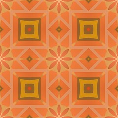 Seamless Thai Style Floral Pattern Wallpaper