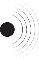 Radar and sonar signal icon. Echo sounder symbol. Sonar sound waves 