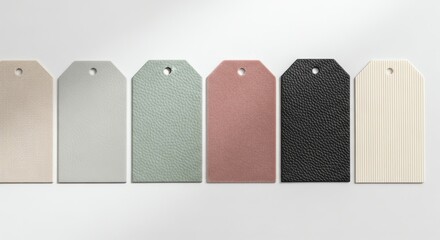 Leather texture samples in various colors