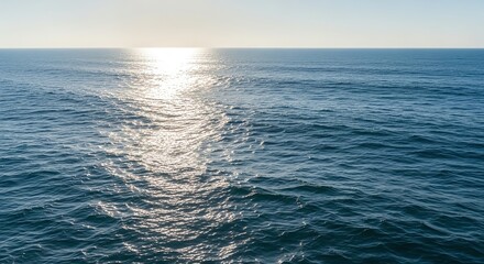 Ocean surface with sunlight reflection