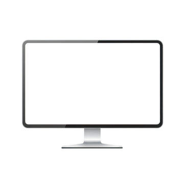 Computer monitor icon isolated on transparent background