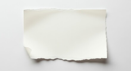 Obraz premium Torn paper sheet on white background