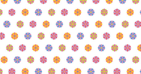 和菓子のような可愛い花柄のパターン