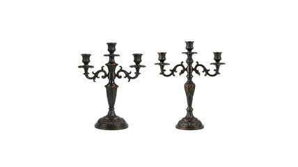 Vintage Candelabra on transparent isolated background,png
