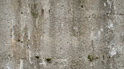 Obraz premium A close-up view of a weathered concrete wall with visible stains and texture