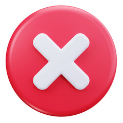 Obraz premium 3D Close Cancel User Interface Icon