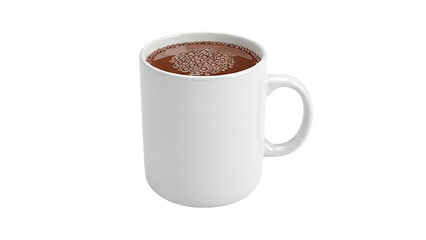 White Mug Filled with Hot Chocolate and Bubbles