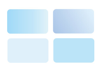 Four minimalist boxes with subtle blue gradients, representing a clean and modern background design for digital content or presentations