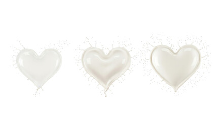white liquid love on transparent background