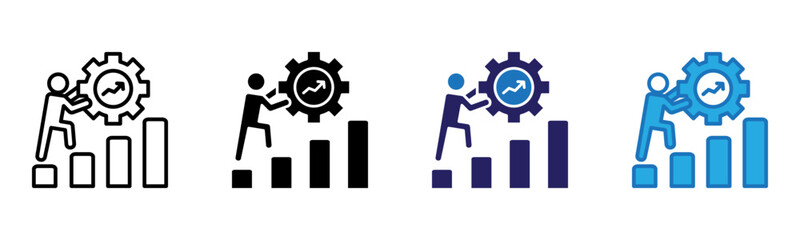 Work Icon Multi Style Vector Illustration