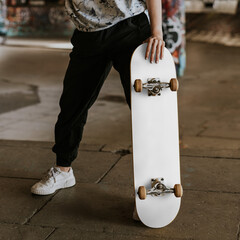 PNG skateboard mockup, customizable sport product © Rawpixel.com