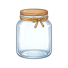 glass jar with a jam