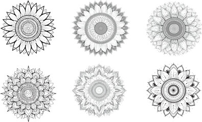 Floral Mandala Collection: a delicate showcase of intricate designs, meticulously crafted to represent harmony, peace, and spiritual elegance.