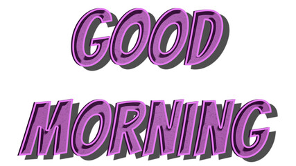 Good morning png cartoon word sticker typography © Rawpixel.com