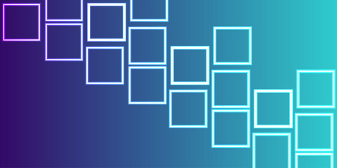 Obraz premium Abstract blue, white square shape with futuristic concept background. Minimal geometric abstract background. square and triangle design. PowerPoint Business background. 