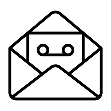 Voicemail Icon - Black Outline