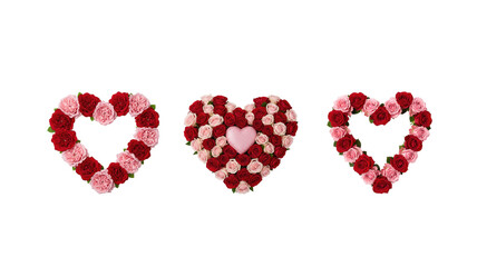 love rose flower on transparent background