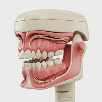 Anatomical Model of Human Skull and Teeth for Medical Education.