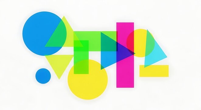 Colorful geometric shapes - Powered by Adobe