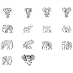 Elephant Mandala Svg Bundle 