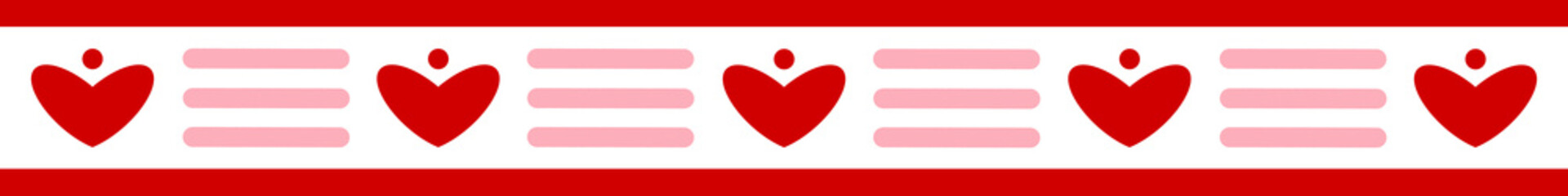 Hearts mail border frame