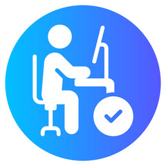 Obraz premium working gradient icon