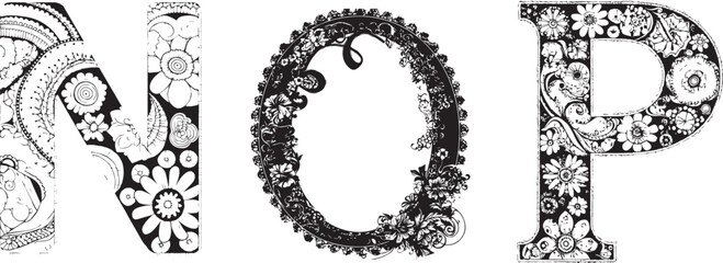 Floral Letters: Floral letters showcase a fusion of nature and design, with each letter blooming with intricate floral patterns, bringing a touch of artistry to visual communication.