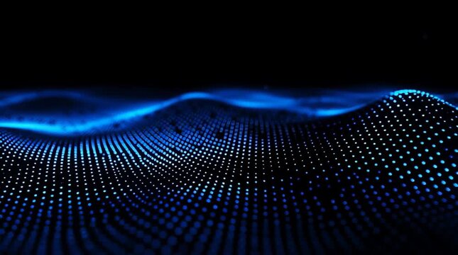 artificial. Abstract blue LED light patterns creating a futuristic ambiance on a dark background. product launch decks, UI/UX mockups, designed for data visualization dashboards and holographic UIs.