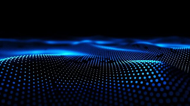 artificial. Abstract blue LED light patterns creating a futuristic ambiance on a dark background. product launch decks, UI/UX mockups, designed for data visualization dashboards and holographic UIs.