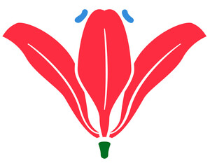 Flower minimal icon png illustration for branding