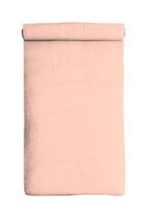 Fototapeta premium Png reusable paper bag mockup rolled up transparent