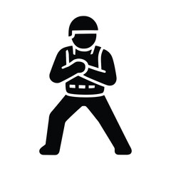 soldier silhouette vector icon