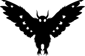 Mothman vector black silhouette cricut design for T-Shirt
