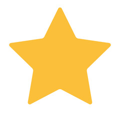 Star shape png icon sticker, flat graphic, transparent background