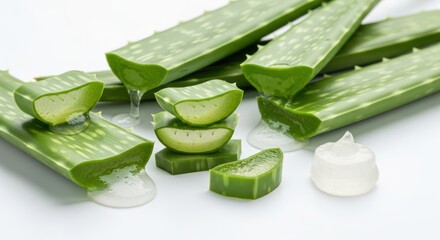 Aloe Vera Gel and Slices.