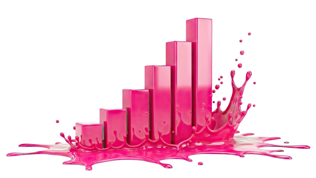 Pink Bar Chart Splash - Powered by Adobe