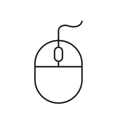 Computer Mouse Icon Editable Stroke Outline, Desktop Mouse Icon Editable Stroke Outline for Web and App..eps
