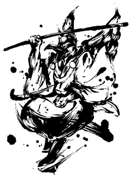 Karasu Tengu &ndash; Sumi Ink Illustration
